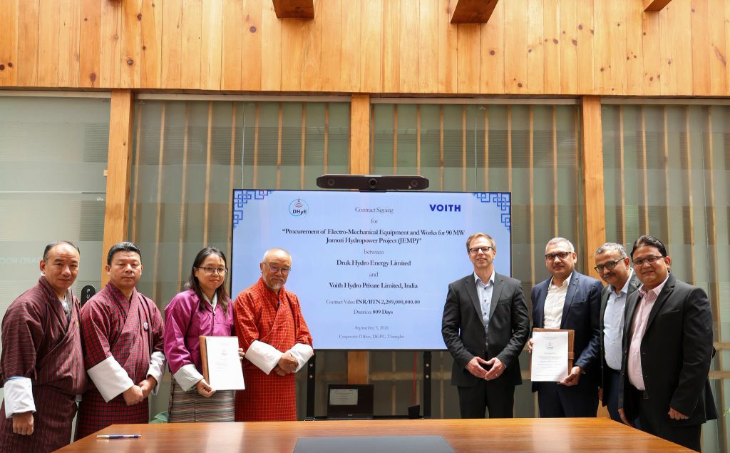 DHyE Signs Contract for Electro-Mechanical Works Package for the 90 MW Jomori Hydropower Project