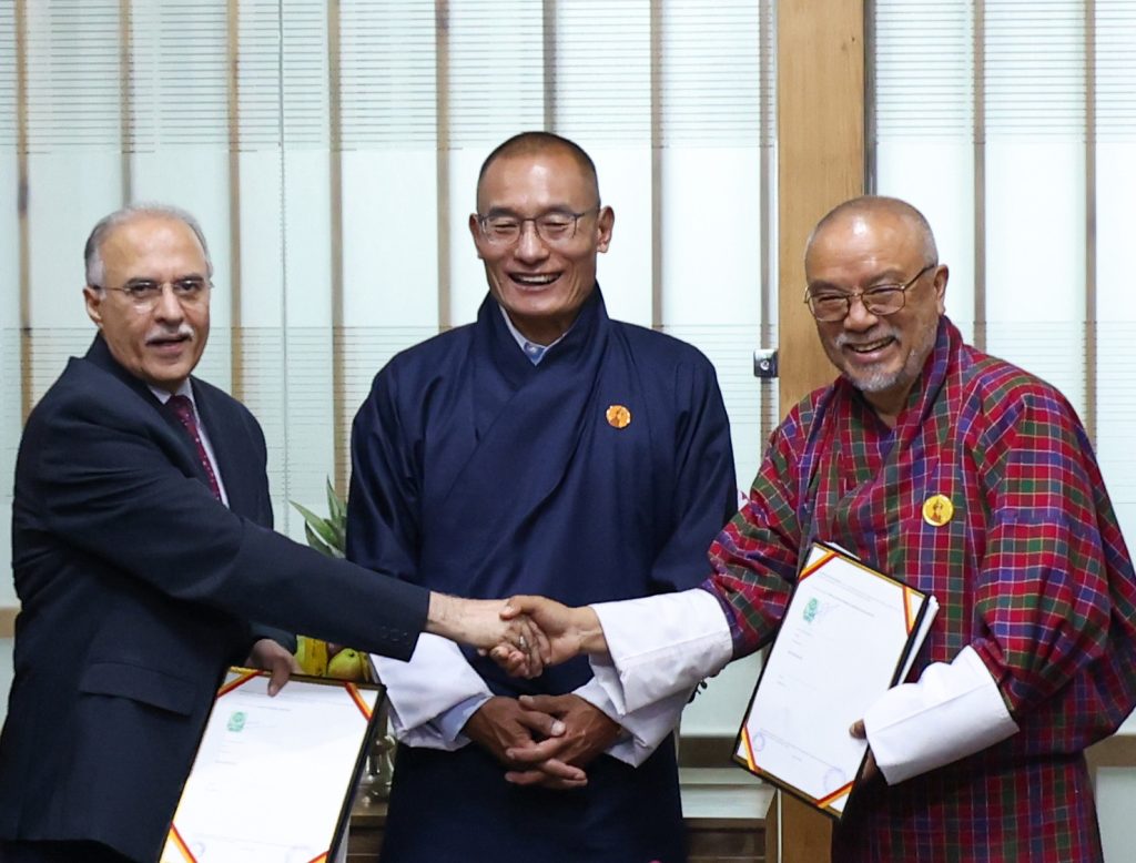 Druk Green Power and Adani Power and to set up the 770 MW Chamkharchhu-I Hydroelectric Project in Bhutan
